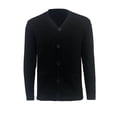 thumbnail image 2 of xiaxaixu Men Cardigan, Long Sleeve V Neck Button Closure Sweater Knit Tops for Casual Daily, 2 of 6