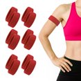 thumbnail image 1 of TOPTIE Lot de 12 Bracelets Biceps, Brassards Rouges Anti-Transpiration pour Hommes Femmes Football Baseball Joueur de Sport, 1 of 7