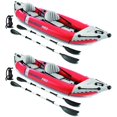 thumbnail image 1 of Intex Excursion Pro Inflatable 2 Person Vinyl Kayak w/ Oars & Pump, Red (2 Pack), 1 of 11