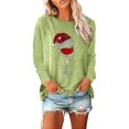 thumbnail image 2 of jsaierl Chandails de Noël pour Femmes Col Rond Manches Longues Chemises Graphiques en Verre de Noël Hauts Graphiques Hippie Blouse Graphique Tee Chandail de Noël, 2 of 6