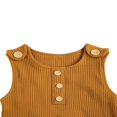 thumbnail image 3 of Baby Knitted Romper Short Sleeve O-neck Button Up Jumpsuit, 3 of 5
