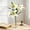 Blanc, variante sur Lys Artificiels, Lot de 2, Lys en Soie Réalistes Fausses Fleurs pour Centre de Table de Décoration de Mariage et de Maison, Bouquet de Faux Lys Qui Ne Déteint Pas pour Vase, Salon, Table à Manger, Arrangement des Fêtes Sans Entretien