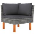thumbnail image 2 of vidaXL Ensemble de Salon de Jardin 7 Pcs avec Coussins en Rotin Poly Gris, 2 of 5