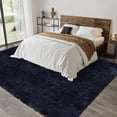 thumbnail image 1 of Hasoo 9' x 12' Large Area Rug High-Pile Plush Shag Rug Perfect for Living Rooms, Bedrooms, Dining Rooms, Dark Blue, 1 of 7