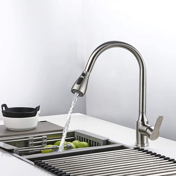 Tête de Vaporisateur pour Robinet de Cuisine avec 3 Modes de Pulvérisation et Pivotement à 360° pour le Nettoyage de l'Évier