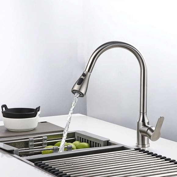 Vacemry Kitchen Faucet Shower Head, 3 Function Pull Out Kitchen Tap Spray Nozzle Head, Swiveling Water Faucet Sprayer for Sink Dish Washing, Universal Replacement Plastic Faucet Head 3.94 Inch