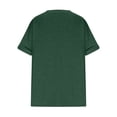 thumbnail image 3 of UPPADA Plus Size Tops for Women Short Sleeve Loose Shirts Fashion Casual Spring Summer V-Neck Blouses & Shirts Tunic Tops Solid Color Basic Blouses Army Green,M, 3 of 5