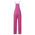 thumbnail image 5 of TrendOFT Jumpsuits For Women Casual Summer Solid Loose Pocket Spaghetti Strap Wide Leg Womens Overalls Rompers Purple S, 5 of 5