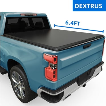 DEXTRUS 6.4FT Quad-Fold Truck Bed Tonneau Cover for 2002-2024 Dodge Ram 1500 Classic 2500 PVC Top