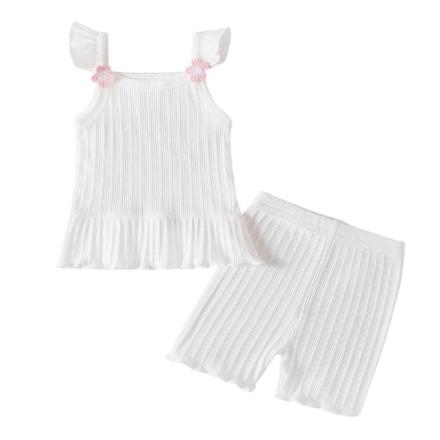 2025 s 5 Piece Gift Set Spring Summer Ribbed Cotton Fall Outfits for S Sleeveless Vest Shorts Outfits S Thanksgiving Outfit