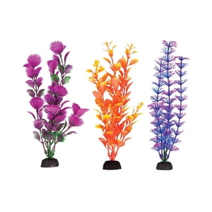 Penn Plax Multi-Pack Colourful Aquaplantes assorties, paquet de 3