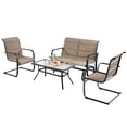 thumbnail image 2 of Costway Ensemble de Mobilier de Patio Extérieur 4 Pcs Chaises Rembourrées à Glissière Causeuse Table Basse, 2 of 8