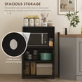 thumbnail image 4 of HOMCOM Microwave Cart on Wheels Utility Trolley Storage Sideboard, Black, 4 of 10