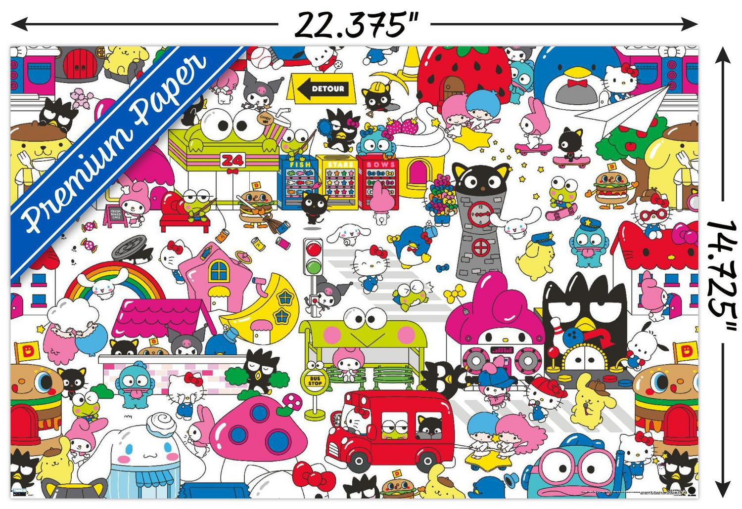 Hello Kitty and Friends: - Group Wall Poster, 22.375" x 34"