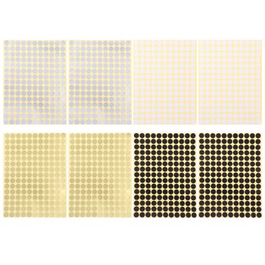 Milisten 8 Sheets Assorted Color Coding Blank Label Sticker DIY Self Adhesive Label