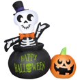thumbnail image 1 of Gemmy Halloween Inflatable Skeleton in Cauldron, 1 of 5