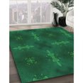 thumbnail image 3 of Ahgly Tapis Rectangulaire Lavable en Machine Intérieur Transitionnel Vert Sarcelle Profond, 5 Pieds x 7 Pieds, 3 of 7