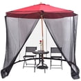thumbnail image 3 of Heavy-Duty Patio Umbrella Mosquito Net Screen - Adjustable Rope & Water Pipe Base, 1mm Mesh for Insect Protection, Universal Fit for Outdoor Umbrellas, 3 of 5