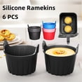 thumbnail image 3 of 6-Piece Silicone Baking Cups for Air Fryer,Versatile Ramekins for Eggs,Muffins,Cupcakes Heat Resistant,Non-Stick,Multi-Color Set, 3 of 6