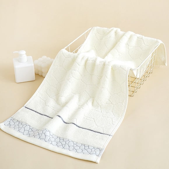 Towel Set, Soft Absorbent Fabric, Quick Drying, Gentle for Skin, for Bathing and Daily Face, White