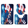 thumbnail image 1 of 3PCS Bath Rug Set Fashionable Christmas Print Washable Toilet Rug Toilet Lid Cover for Bathroom, 1 of 3