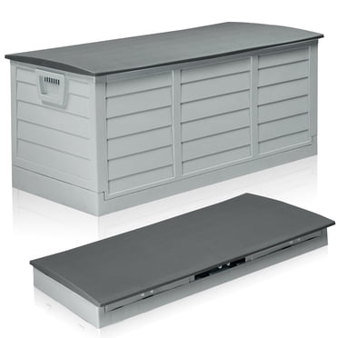 Ktaxon 75gal Deck Box for Patio Garden Storage - Gray