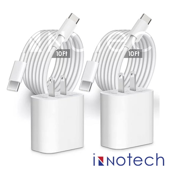 For Apple I Phone 15 /15 Pro/15 pro max Charger USB C Wall Charger Fast Charging 2 pack 20W PD ( MFI Certified) Adapter with 10 FT USB Braided Cable Compatible with IPhone 15/15Pro/15 ProMAX- 2 pack