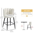 thumbnail image 3 of HOMCOM Bar Stools Set of 2, Counter Height Barstools with Back, Cream, 3 of 10
