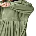 thumbnail image 4 of Pisexur Womens Oversized Sweatshirt Dress Crew Neck Long Sleeve Patchwork Fall Dress Pullover Tops Baggy Flowy Sweatshirt Mini Dress, 4 of 7