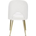thumbnail image 4 of Meridian Furniture Logan Cream Velvet Dining Chair (Set of 2), 4 of 19