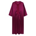 thumbnail image 1 of RXIRUCGD Robe Musulmane pour Hommes Robe Arabe Mi-Longue Style Long Manches Longues Col Montant Chemise Longue Mode Décontractée, Vin, Taille : S, 1 of 5