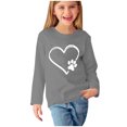 thumbnail image 2 of RXIRUCGD Chemises à Manches Longues pour Filles, Col Rond Mignon, Blouses Décontractées Élégantes (Gris, Taille : 3 Ans), 2 of 5