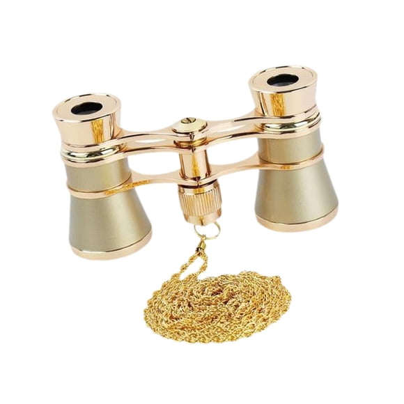 funtasica 3x25 Theater Binoculars Multifunctional Telescope for Travel Musical Concert Gold