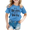 thumbnail image 1 of PMVFHDE T-Shirts pour Fille T-Shirts pour Fille Coupe Ample T-Shirts pour Filles Hauts Graphiques pour Fille T-Shirts Tendance pour Filles T-Shirts Graphiques Mode Fille Décontracté Respirant T-Shirt Imprimé Bleu, 2-3 Ans, 1 of 4