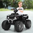 thumbnail image 3 of Patiojoy 12V Electric Kids Quad ATV Ride on Car with LED Lights& Bluetooth Black, 3 of 5