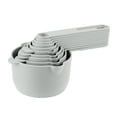 thumbnail image 1 of Mainstays Kitchen 10-Piece Plastic Snap-Together Measuring Cup and Spoon Set, Space-Saving Design, Grey, 1 of 9