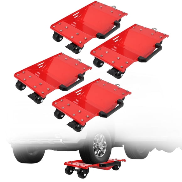 Heavy Duty Car Wheel Dolly Set, 8000LBS Car Moving Dolly, Wheel Dollies Car Tire Stake Set of 2, 4 Piece, Car Tire Dolly Cart Moving Cars, Trucks, Motorcycles, Boats