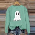 thumbnail image 2 of Arlun,Halloween Chandails en Molleton Citrouille 2025 Mode Automne Femmes Grande Taille Chandails à Lettres Imprimées Hauts Coupe Ample Confortable Col Rond Manches Longues Manteau Hauts Sans Capuche Bleu Pâle2 m, 2 of 3