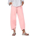 thumbnail image 1 of Timegard Womens Plus Size Pants Elastic Waisted Solid Color Lightweight Pants Lounge Trousers Pockets, 1 of 4