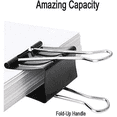 thumbnail image 3 of IEMIEBSHA Extra Large Binder Clips 2 Inch Jumbo Binder Clips 24 Pack Big Metal Paper Clamps Black (2 Inch), 3 of 7