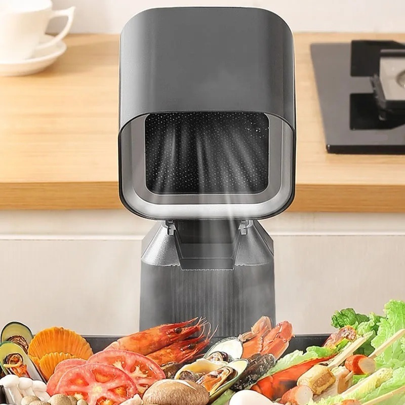 Portable Exhaust Fan Kitchen Hood Extractor Barbecue Desktop Range Hoods Small Suction Cooker Hood