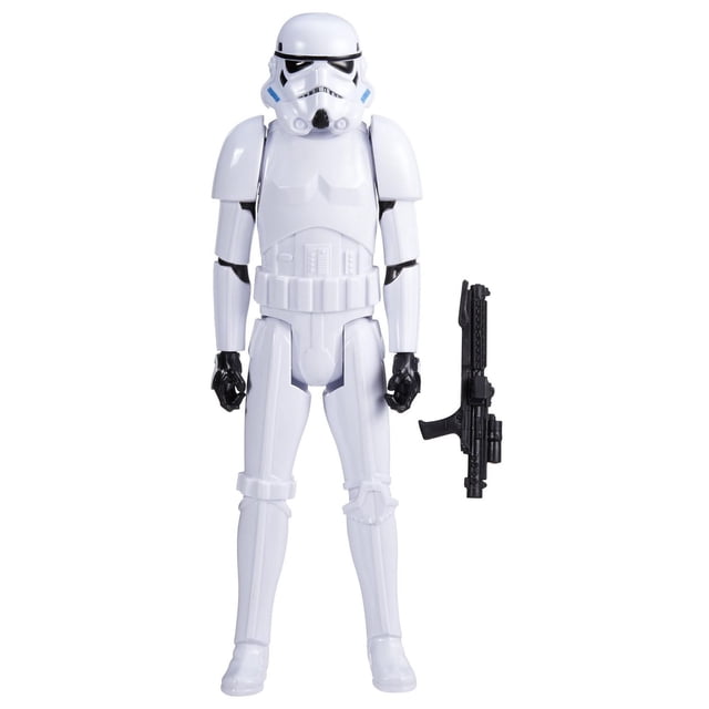 Star Wars Série Titan Hero Stormtrooper Figurine Articulée de 12 Pouces en Armure Blanche avec Gants Noirs, Debout Face à l'Avant avec un Accessoire blaster Noir à Côté, avec articulation de Base pour la Pose et Adaptée au Jeu et à la collection Imaginatifs Star Wars.