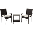 thumbnail image 1 of Outsunny 3 Piece Patio Furniture Set, PE Rattan Table w/ Stackable Chairs, 1 of 9