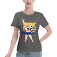 thumbnail image 1 of T-Shirt Basique à Manches Courtes pour Femmes Sailor Moon Édition Q Tsukiha, 1 of 6