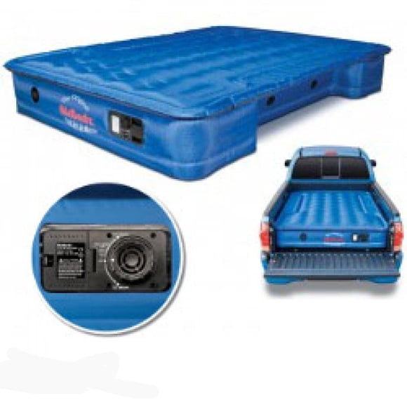 AirBedz Matelas Pneumatique pour Caisse de Camion PPI-103 Original Series; Format Double; Pompe à Air Intégrée Alimentée par Batterie Rechargeable; Nylon Robuste; Bleu; avec Sac de Rangement et Trousse de Réparation