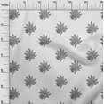 thumbnail image 2 of oneOone Polyester Lycra Fabric Leaves Block Printed Fabric 1 Yard 56 Inch Wide, 2 of 4