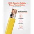 thumbnail image 2 of VEVOR NM-B Wire 14AWG/2C Copper Core Cable 100 ft Electrical Wire with Ground, 2 of 9