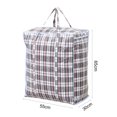 thumbnail image 3 of Big Sale ! Huayishang Home Textile Storage,Storage Case,Large Capacity Storage Bags Large Plastic Checkered Storage Laundry Bag with Zipper & Handles for Shopping Moving Travel, 3 of 7