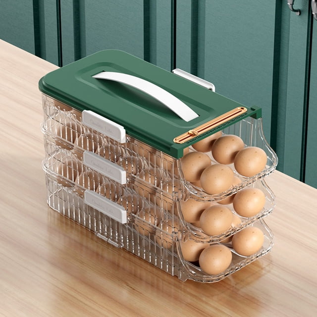Fridja Clearance Under 5$ Refrigerator Door Rolling Rack Holding Storage Box Refrigerator Can Be Stacked Portable Box Kitchen Box Kitchen Essentials