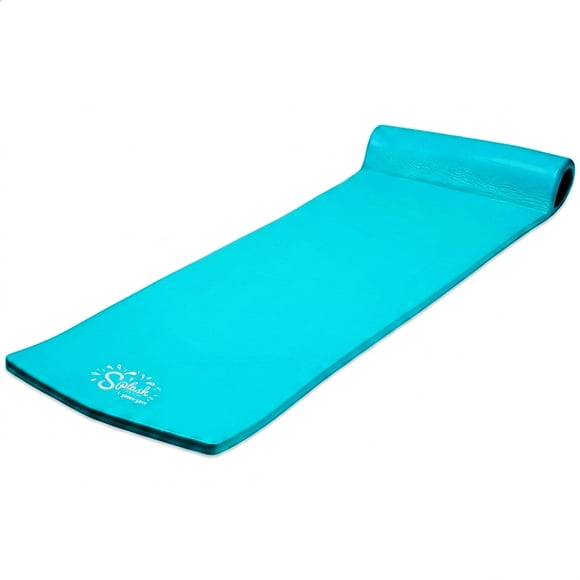 TRC Recreation Splash 1.25" Thick Swimming Pool Float Mat, Tropical Teal